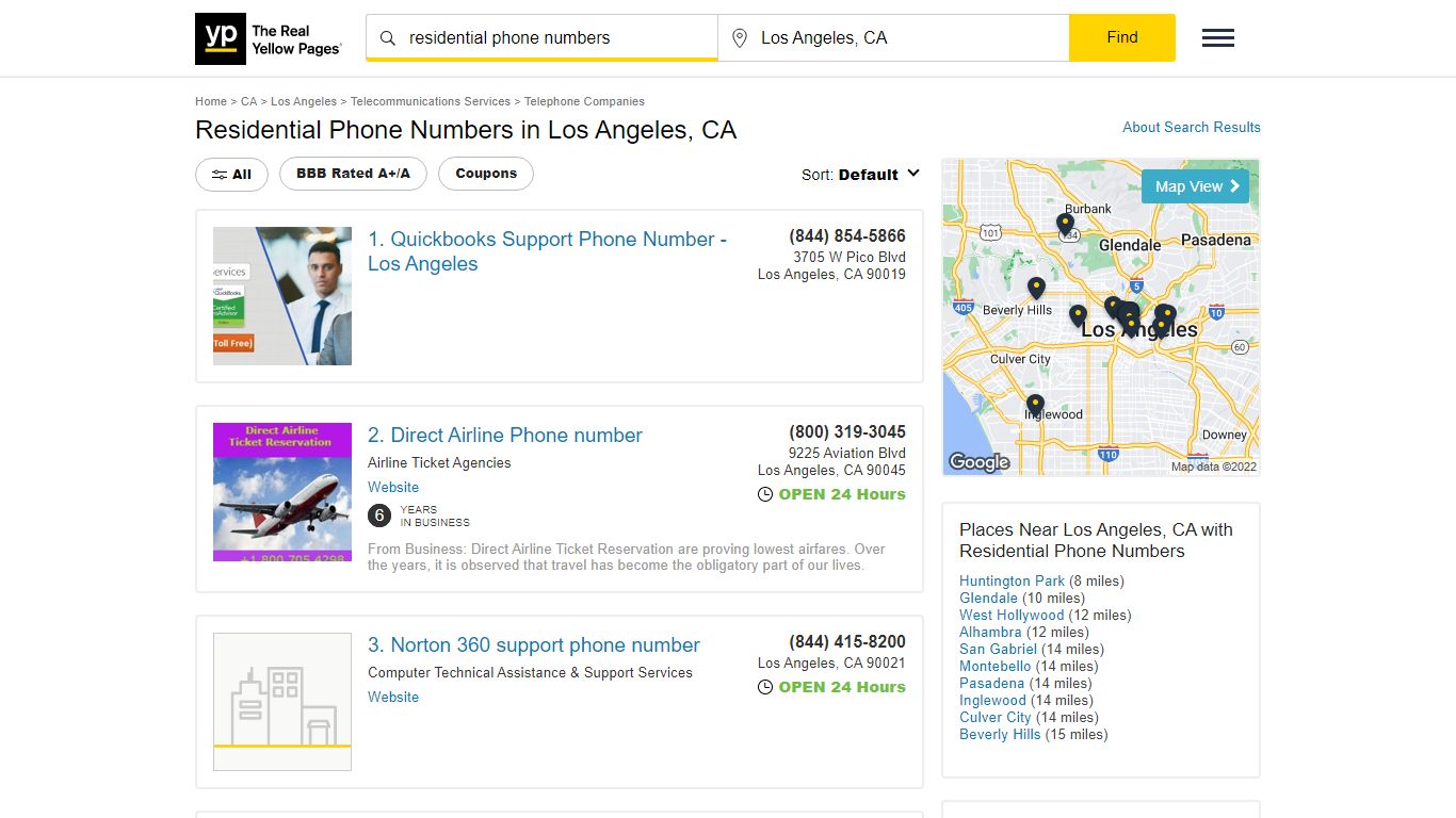 Residential Phone Numbers in Los Angeles, CA - Yellow Pages